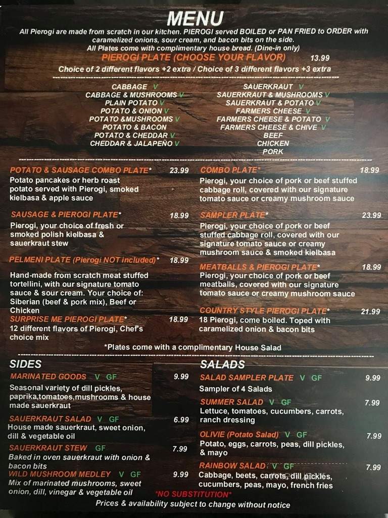 All Pierogi Kitchen - Mesa, AZ menu_pic