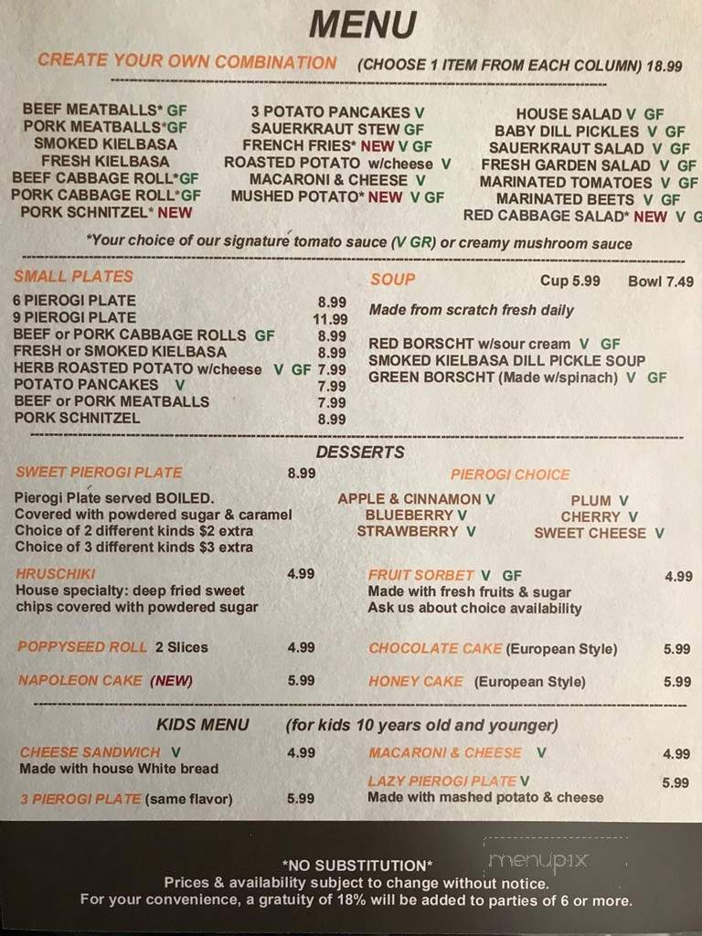 All Pierogi Kitchen - Mesa, AZ menu_pic