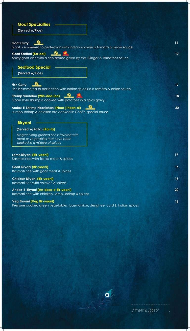 Andaz - Gainesville, FL menu_pic