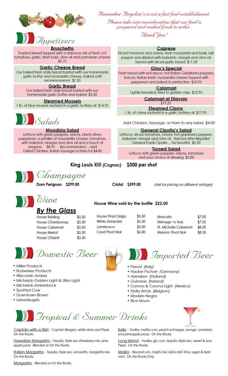 Angelinis - Onalaska, WI menu_pic