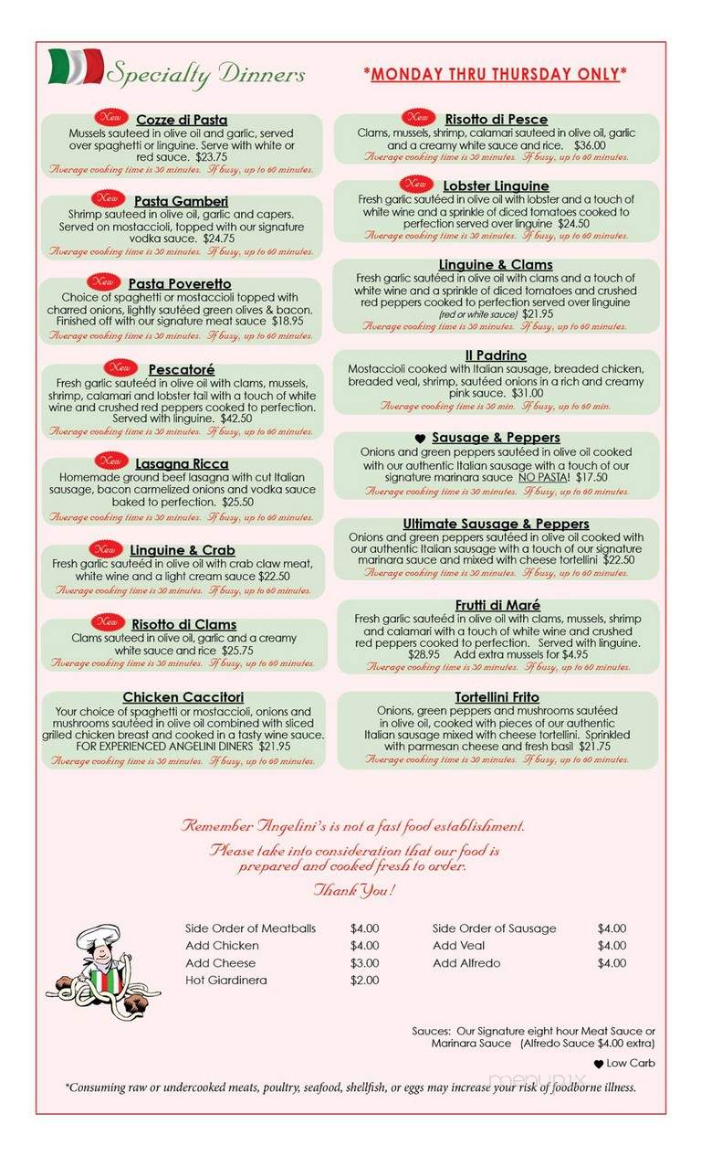 Angelinis - Onalaska, WI menu_pic