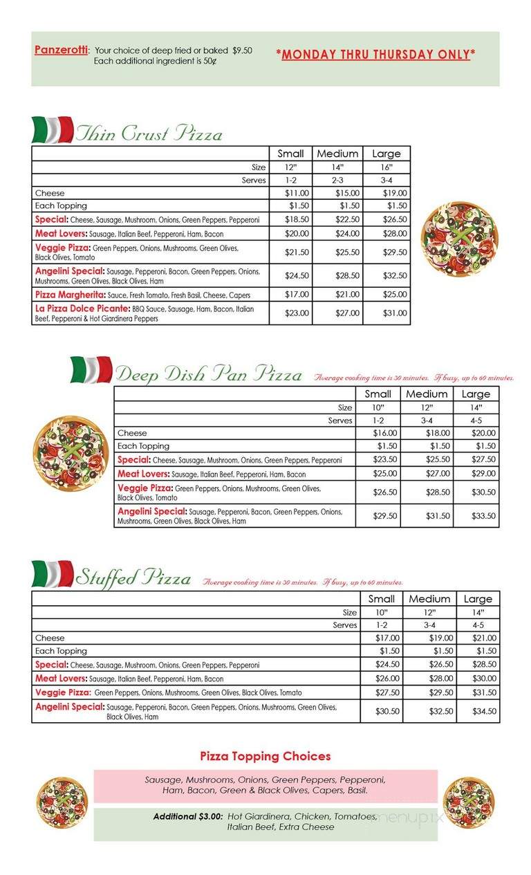 Angelinis - Onalaska, WI menu_pic