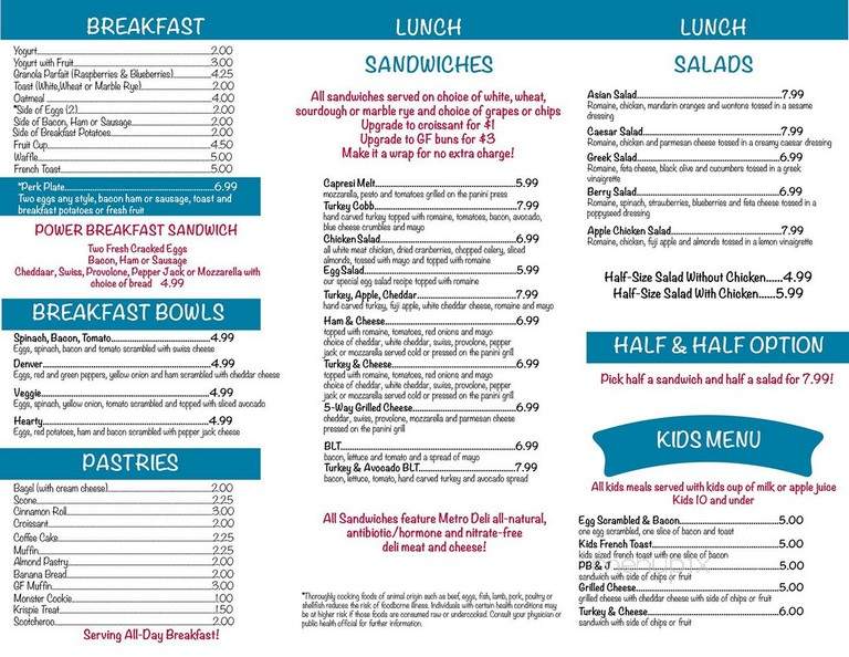Arnold's Perk Coffee House - Arnolds Park, IA menu_pic