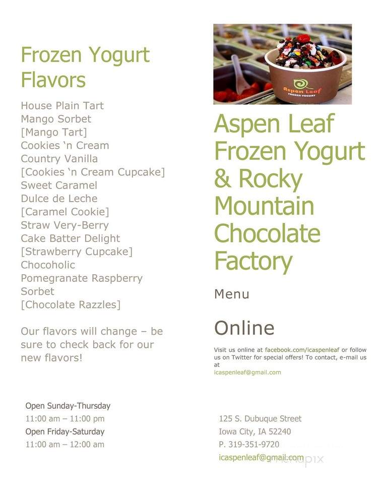 Aspen Leaf Yogurt - Iowa City, IA