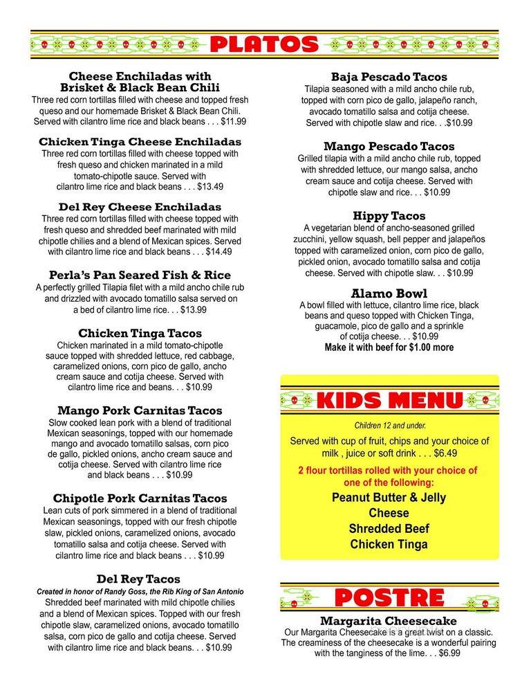 Barriba Cantina - San Antonio, TX menu_pic