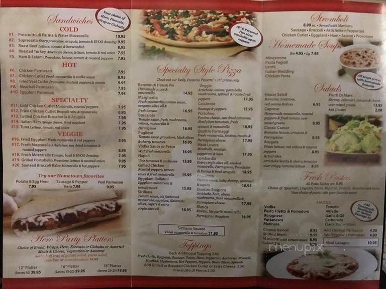Benvenuti Italian Specialties - New York, NY menu_pic