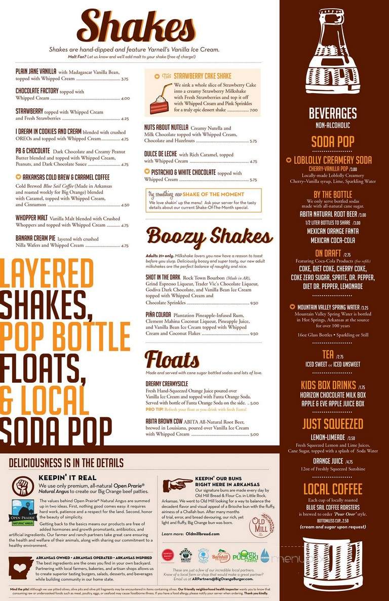 Big Orange - Little Rock, AR menu_pic