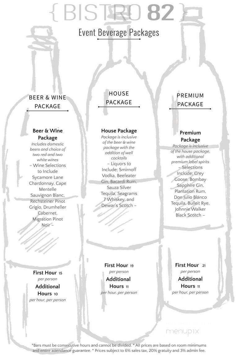 Bistro 82 - Royal Oak, MI menu_pic