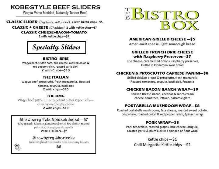 Bistro Box - Spokane, WA menu_pic