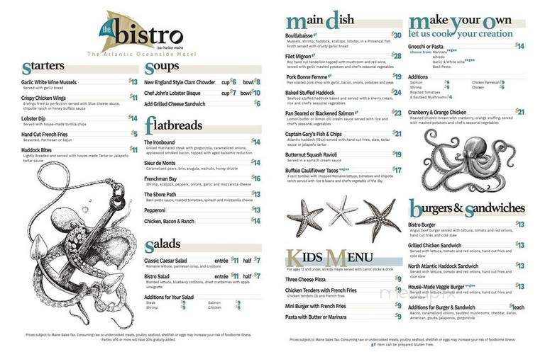 Bistro on Eden - Bar Harbor, ME menu_pic
