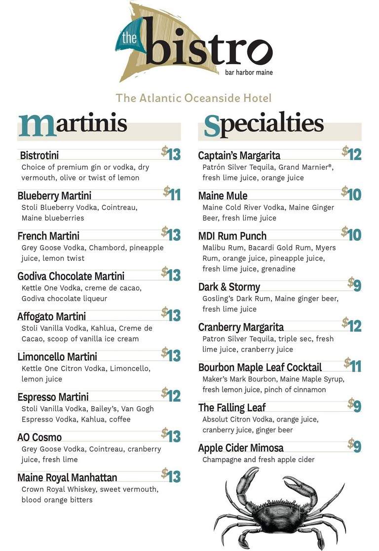 Bistro on Eden - Bar Harbor, ME menu_pic