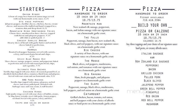 Blue Moose Tavern - Green Mountain Falls, CO menu_pic