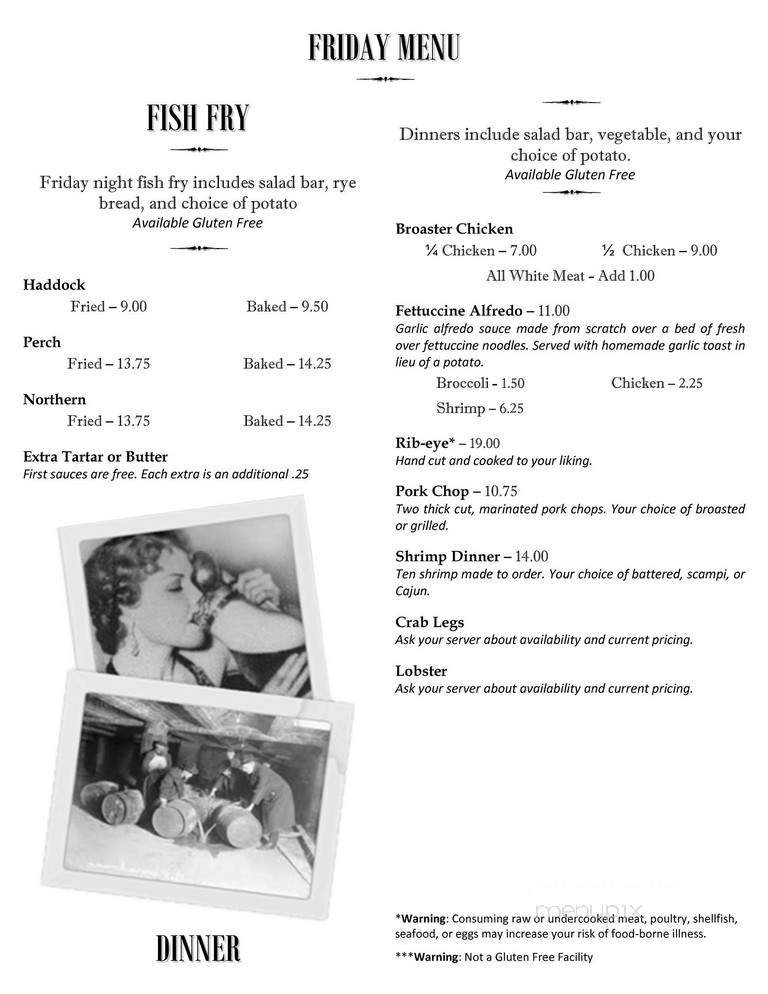Bootlegger's - Amherst Junction, WI menu_pic