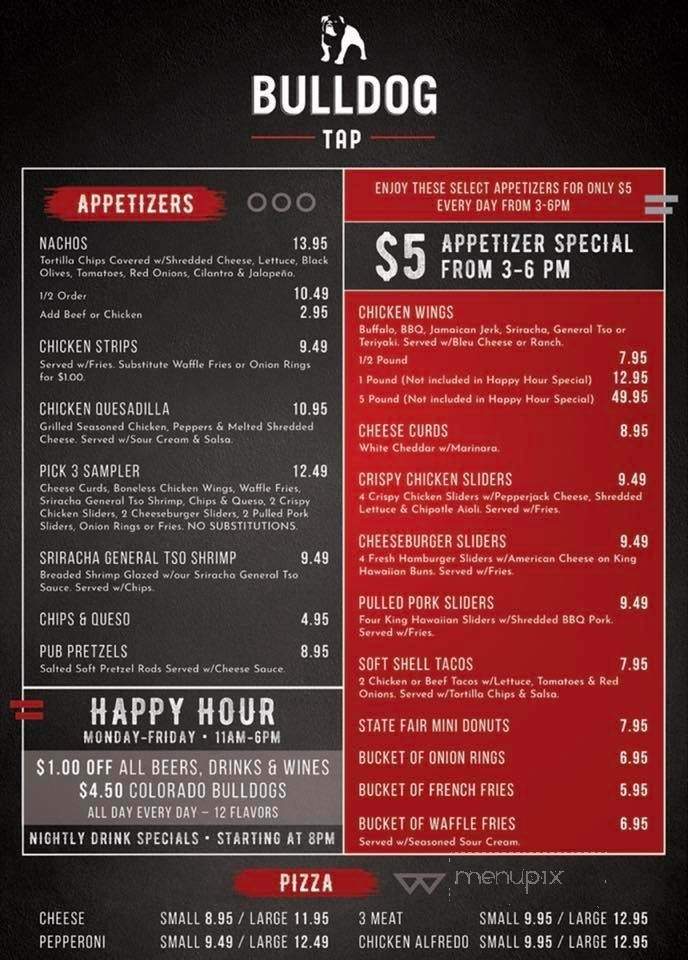 Bulldog Tap - Fargo, ND menu_pic
