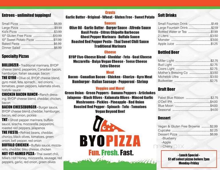 BYO Pizza - Springfield, MO menu_pic
