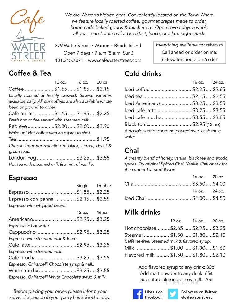 Cafe Water Street - Warren, RI