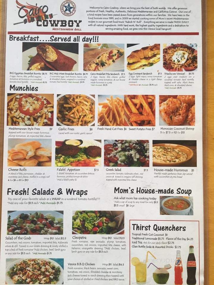 Cairo Cowboy - Venice, CA menu_pic