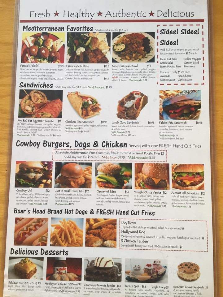 Cairo Cowboy - Venice, CA menu_pic