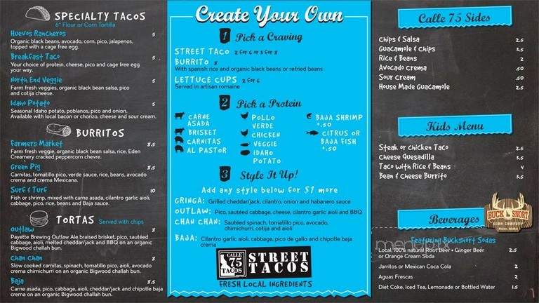 Calle 75 Street Tacos - Meridian, ID menu_pic