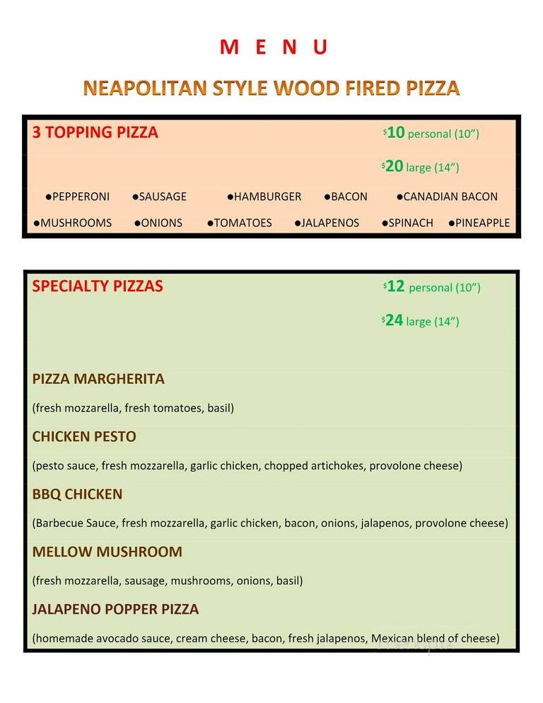 Cane d'Oro Pizza - Midland, TX menu_pic
