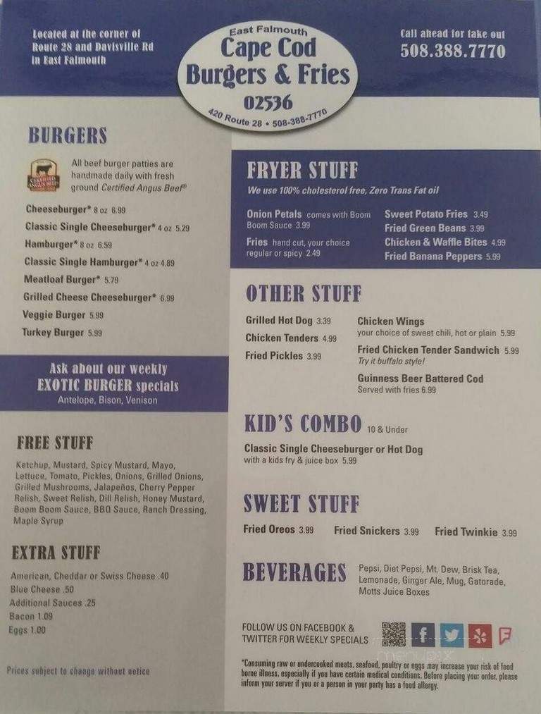 Cape Cod Burgers & Fries - Falmouth, MA