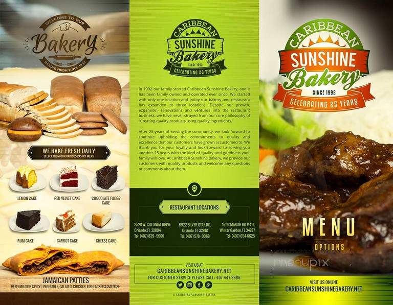 Caribbean Sunshine Bakery - Winter Garden, FL menu_pic