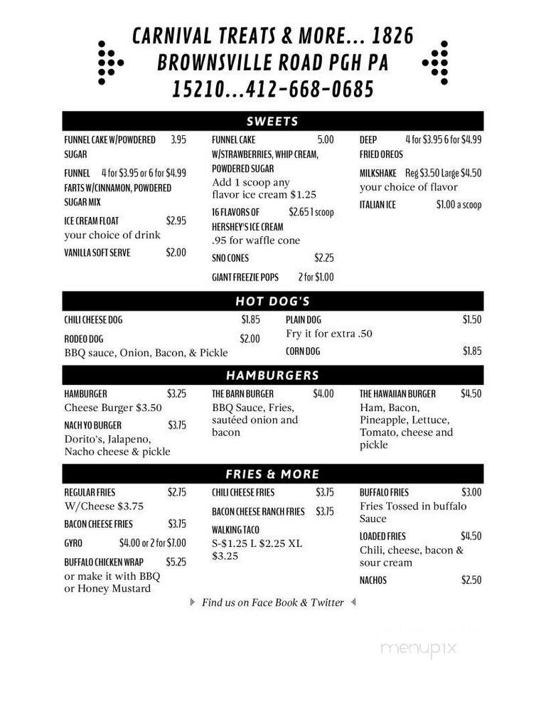 Carnival Treats - Pittsburgh, PA menu_pic