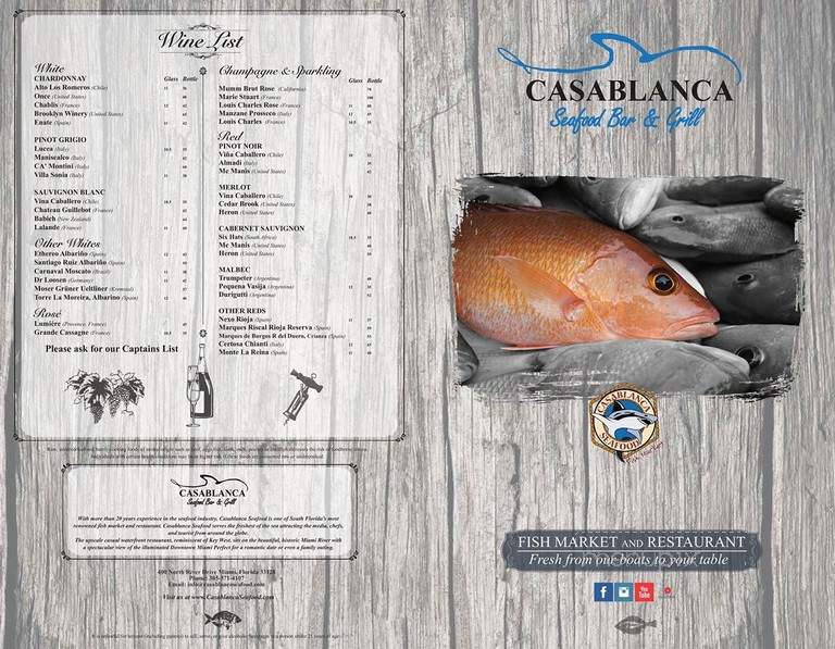 Casablanca Seafood Bar and Grill - On the Bay - Miami, FL