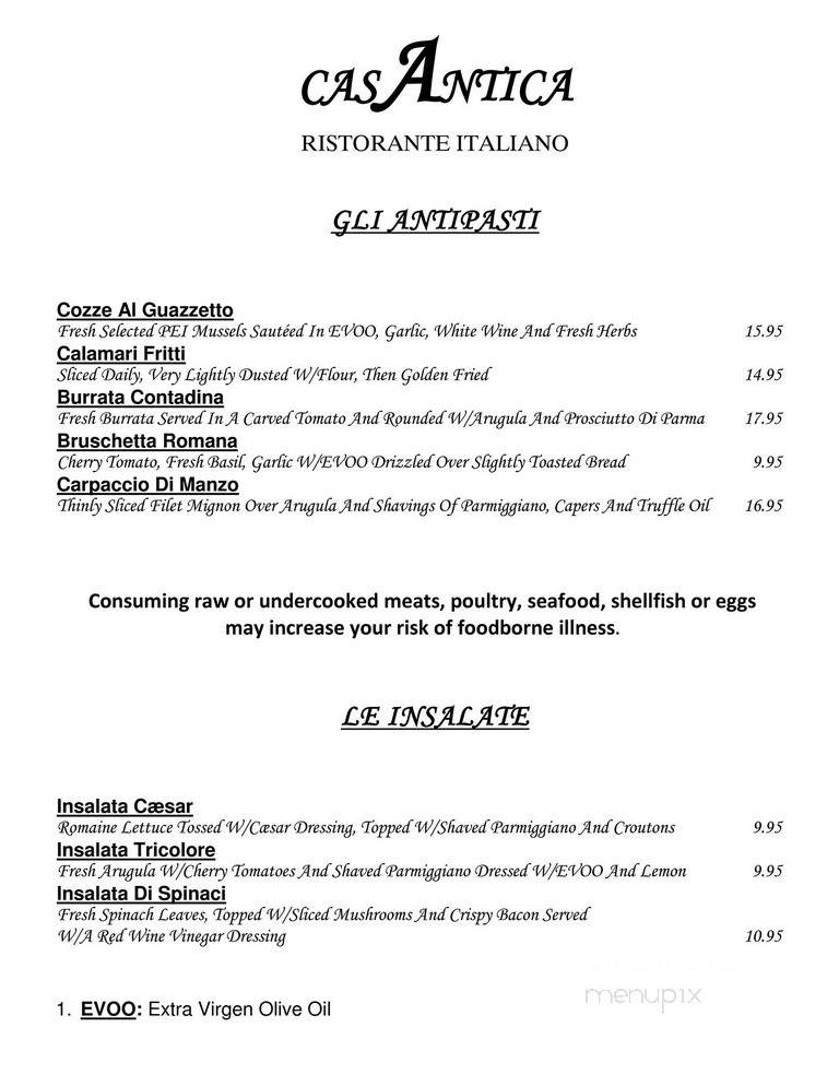 CasAntica - Sarasota, FL menu_pic