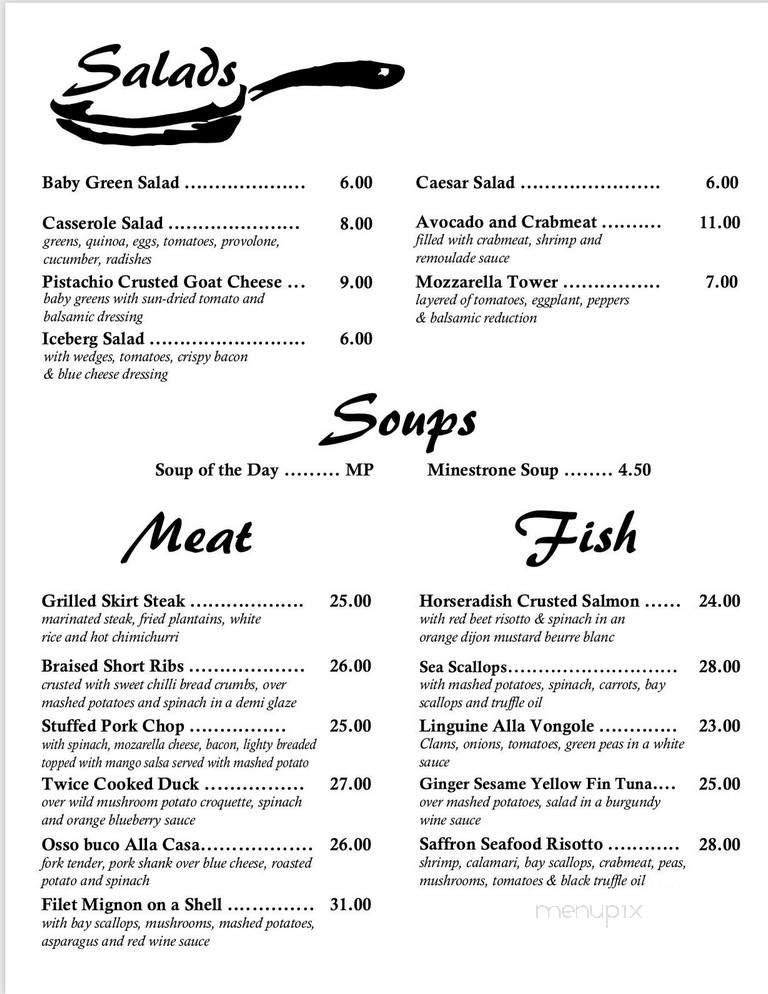 Casserole Bistro - Bloomfield, NJ menu_pic