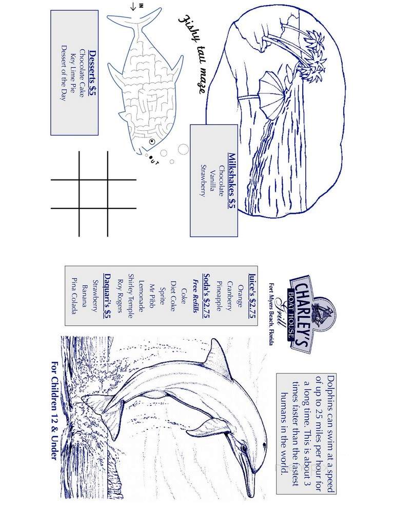 Charley's Boat House - Fort Myers Beach, FL menu_pic