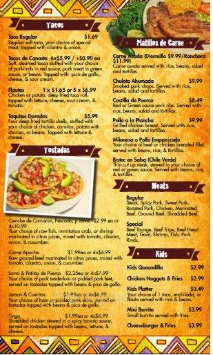 Cheverria's - Jerome, ID menu_pic