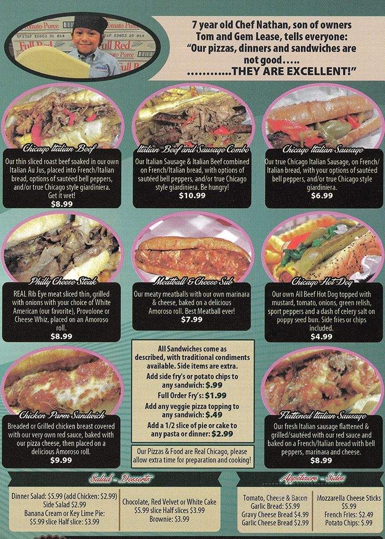 Chicago Pizza Pizzeria - Allen, TX menu_pic