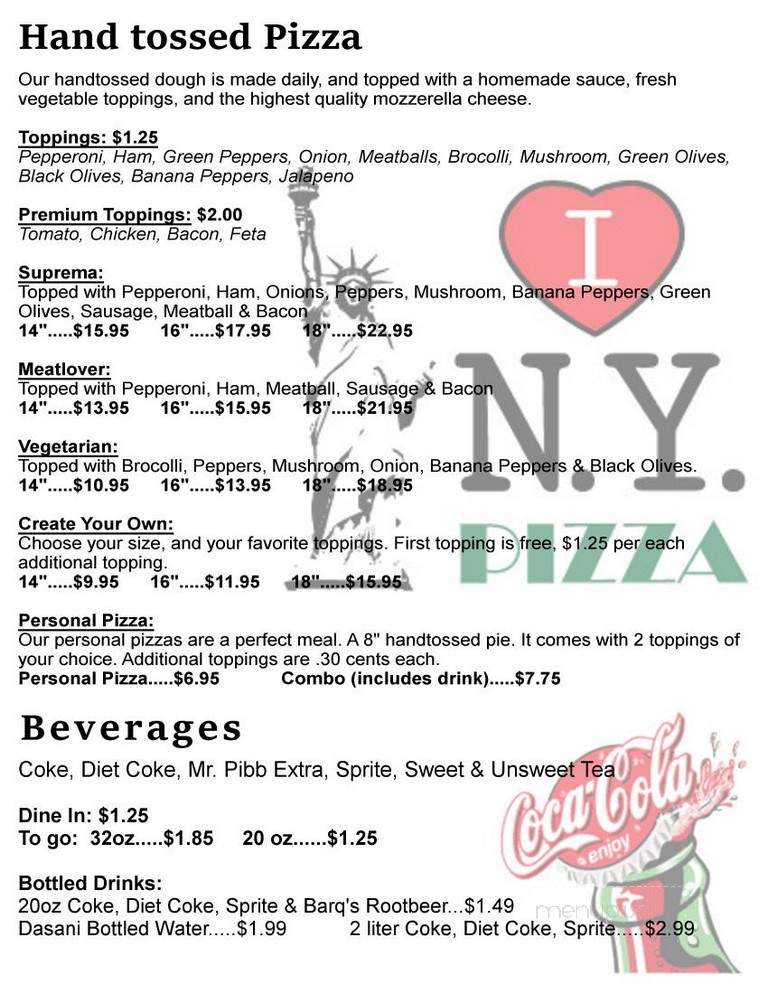 CJ's Pizzeria - Washington, GA menu_pic