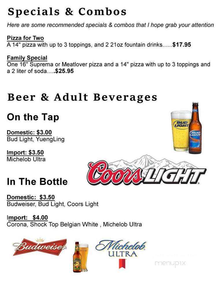CJ's Pizzeria - Washington, GA menu_pic
