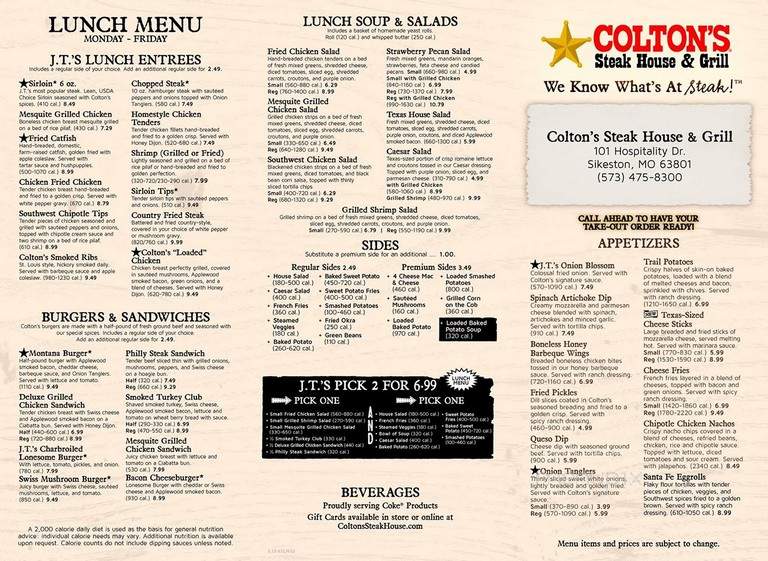 Colton's Steak House - Sikeston, MO