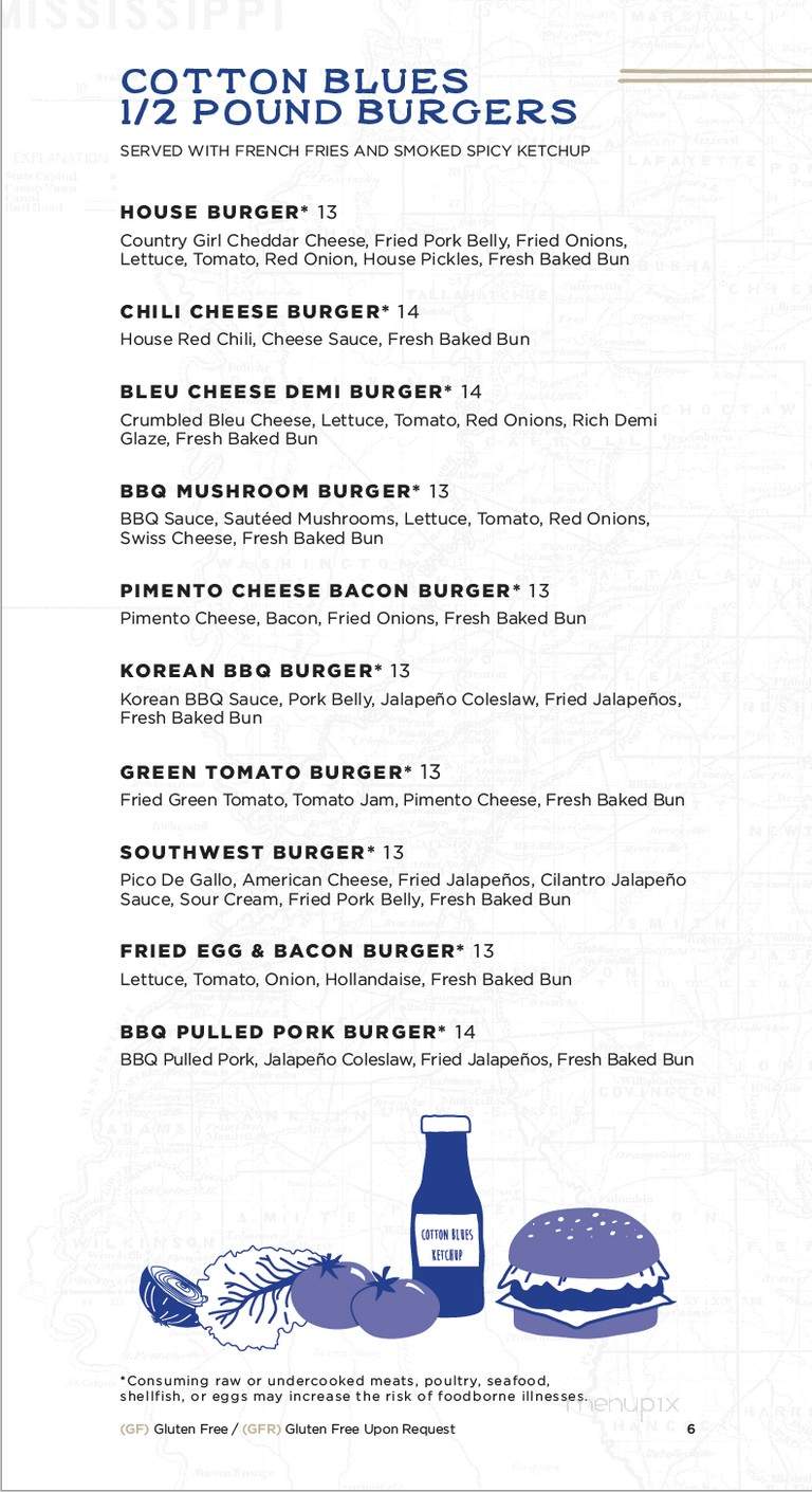 Cotton Blues - Hattiesburg, MS menu_pic