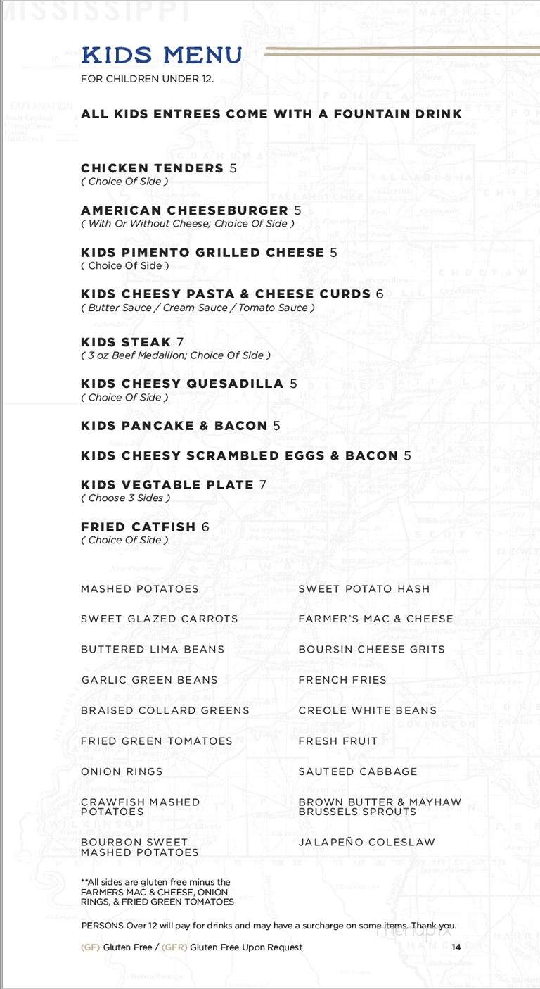 Cotton Blues - Hattiesburg, MS menu_pic