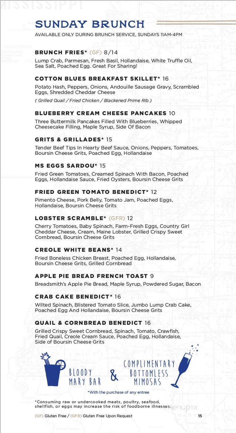 Cotton Blues - Hattiesburg, MS menu_pic