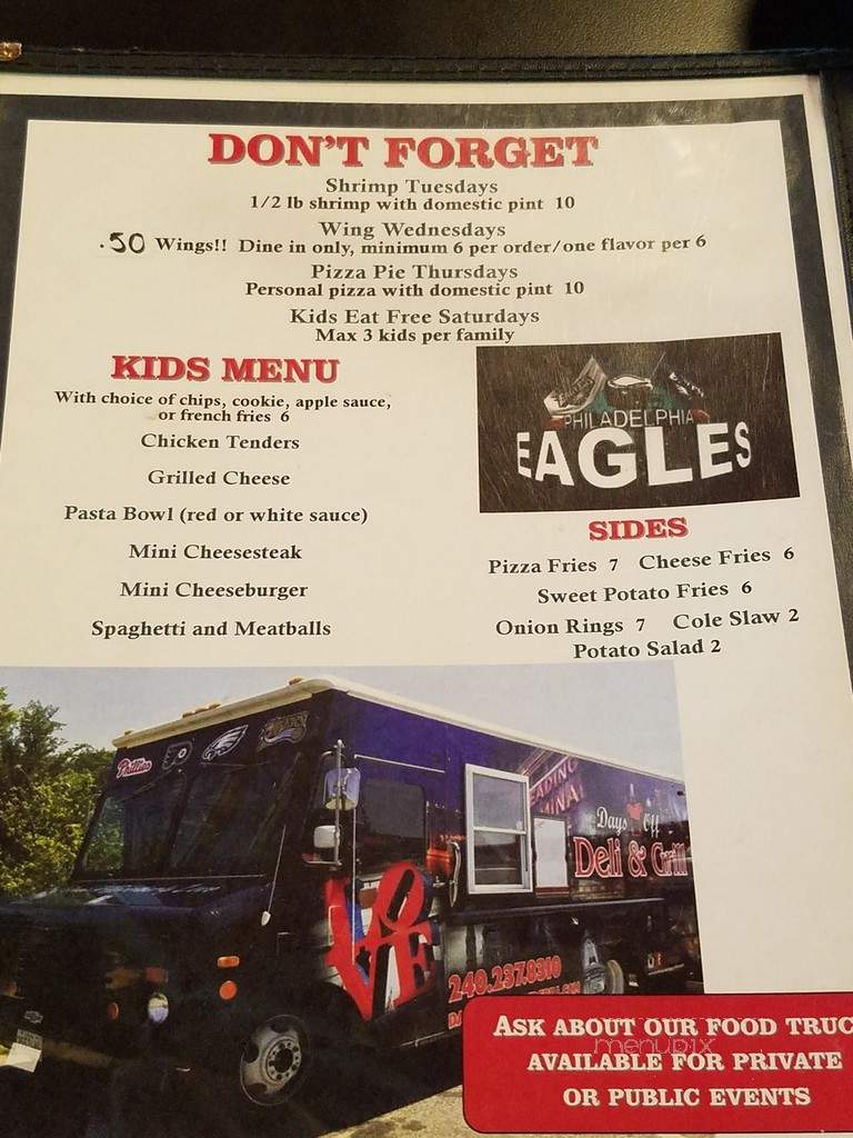 Days Off Deli and Grill - Lexington Park, MD menu_pic