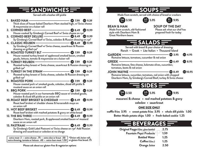 Detroit Ham & Corned Beef Co. - Plymouth, MI menu_pic
