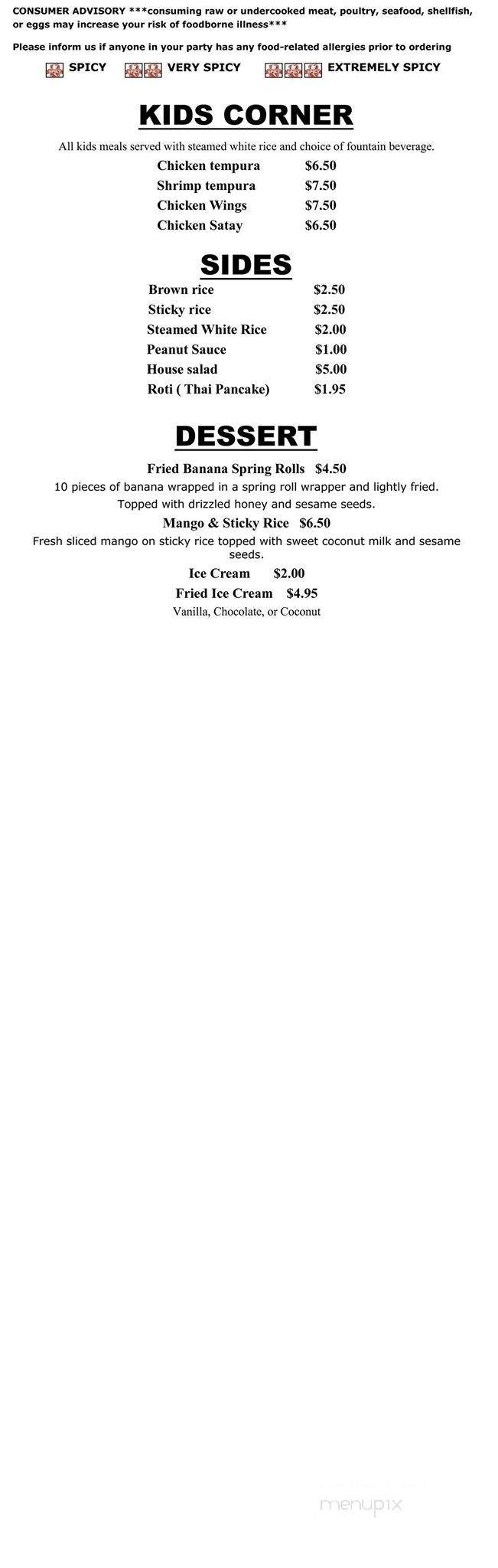 Divine Thai - Northbridge, MA menu_pic