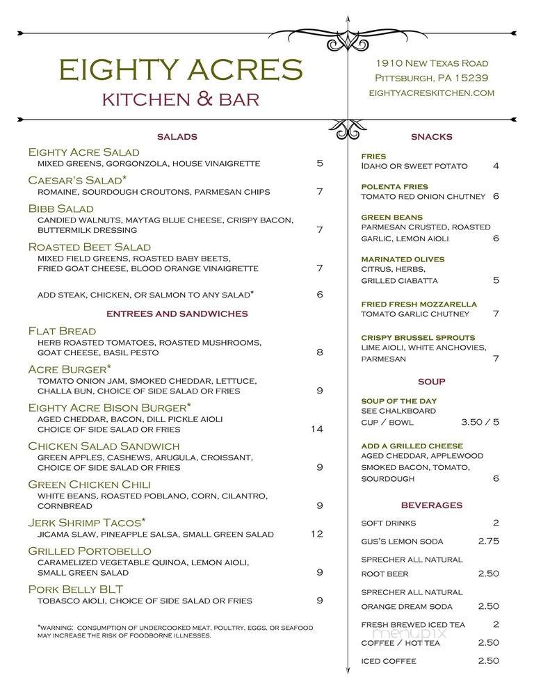 Eighty Acres Kitchen & Bar - Pittsburgh, PA