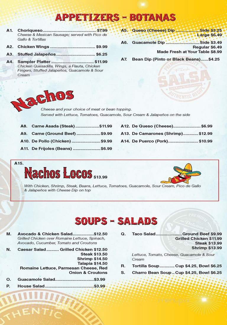 El paso mexican grill - Lafayette, LA menu_pic