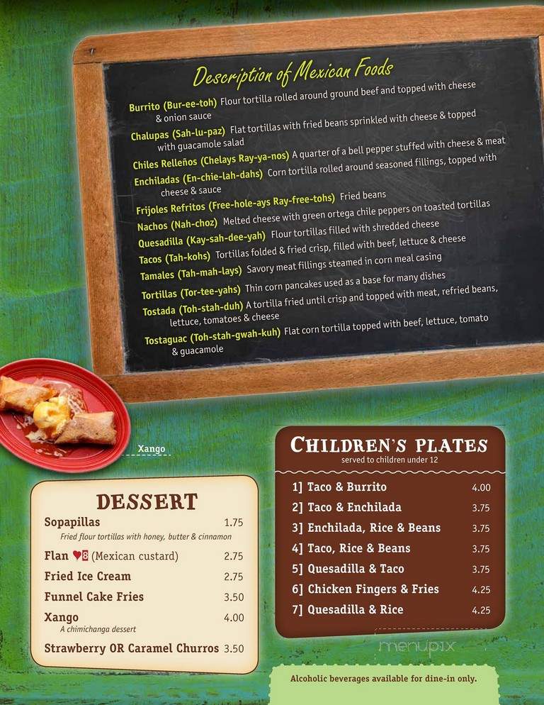 El Portal Mexican Resaturant - Forest City, NC menu_pic