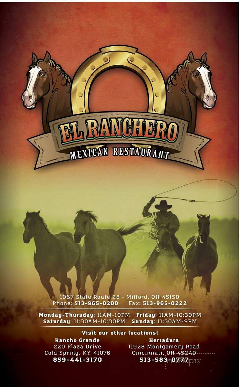 El Ranchero - Milford, OH menu_pic