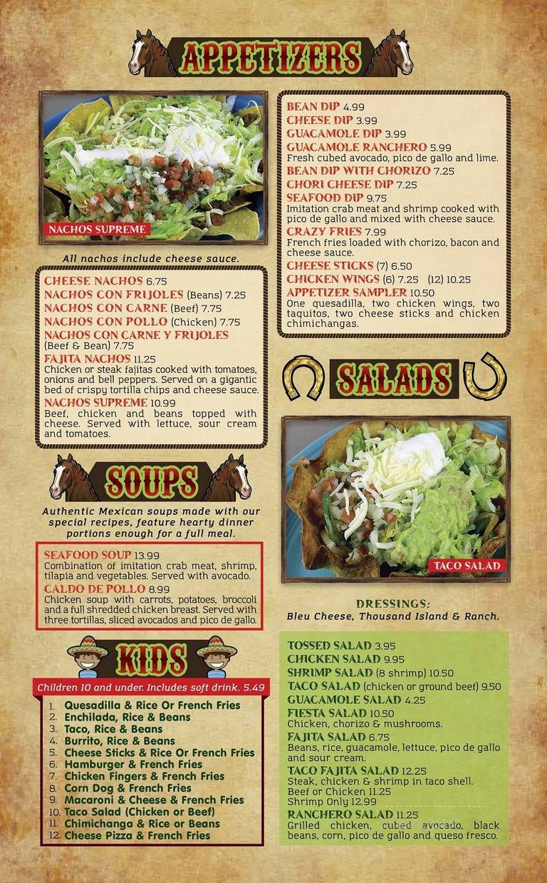 El Ranchero - Milford, OH menu_pic