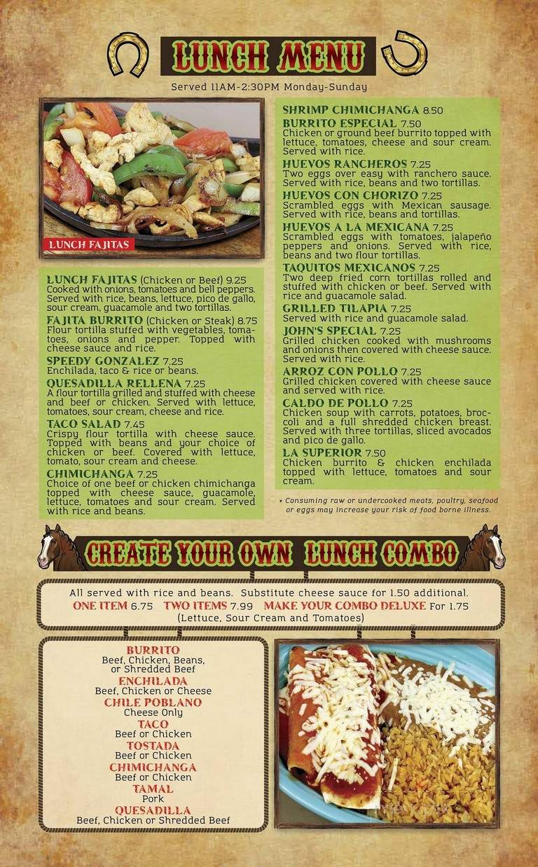 El Ranchero - Milford, OH menu_pic