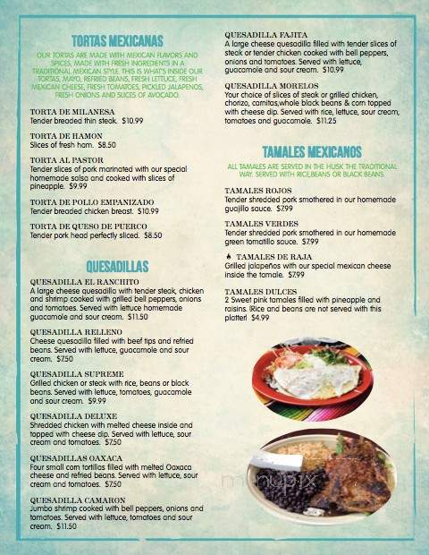 El Ranchito Bar and Grill - Huntington, WV menu_pic