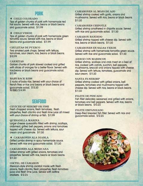 El Ranchito Bar and Grill - Huntington, WV menu_pic